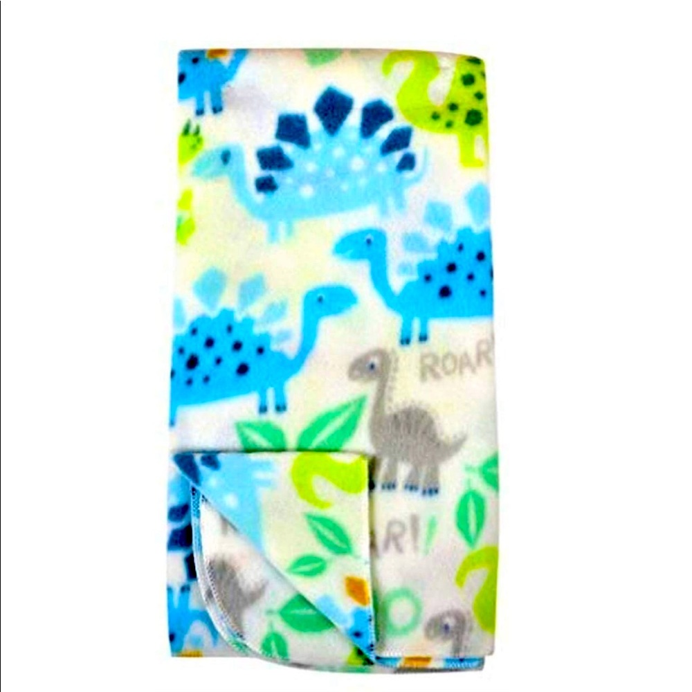 Angel of Mine Fleece Dinosaur 30”sq Baby Blanket,
